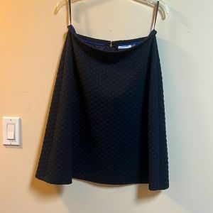 Calvin Klein Navy Blue Dotted Skirt, size 6